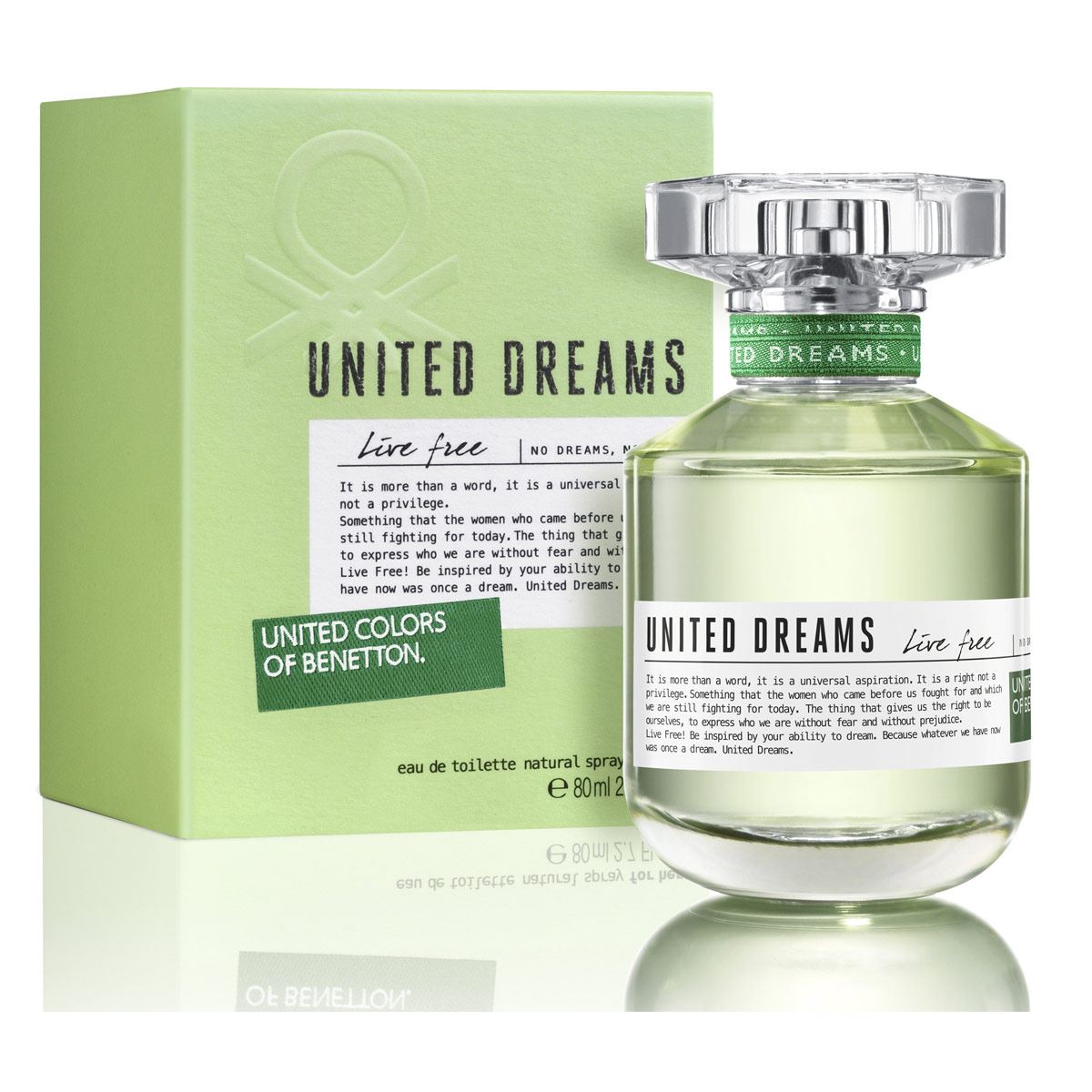 Fragancia para Dama, Benetton United DreamsLive Free EDT 80ML