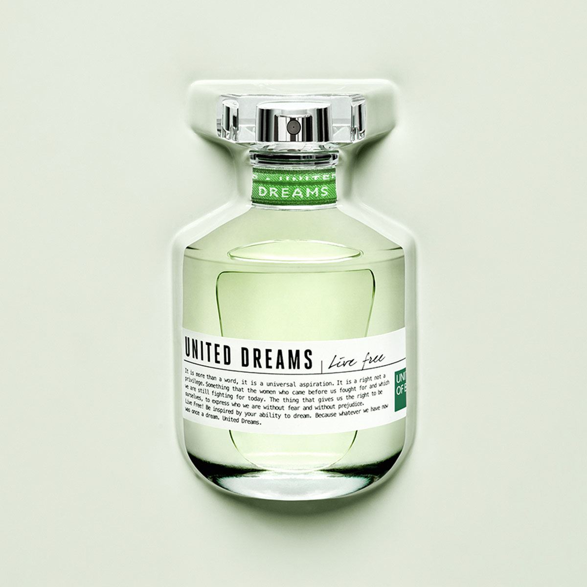 Set para dama, Benetton, United Dreams Live Free, EDT 80 ml + Desodorante 150 ml + Body Lotion 75 ml + Travel Spray 10 ml