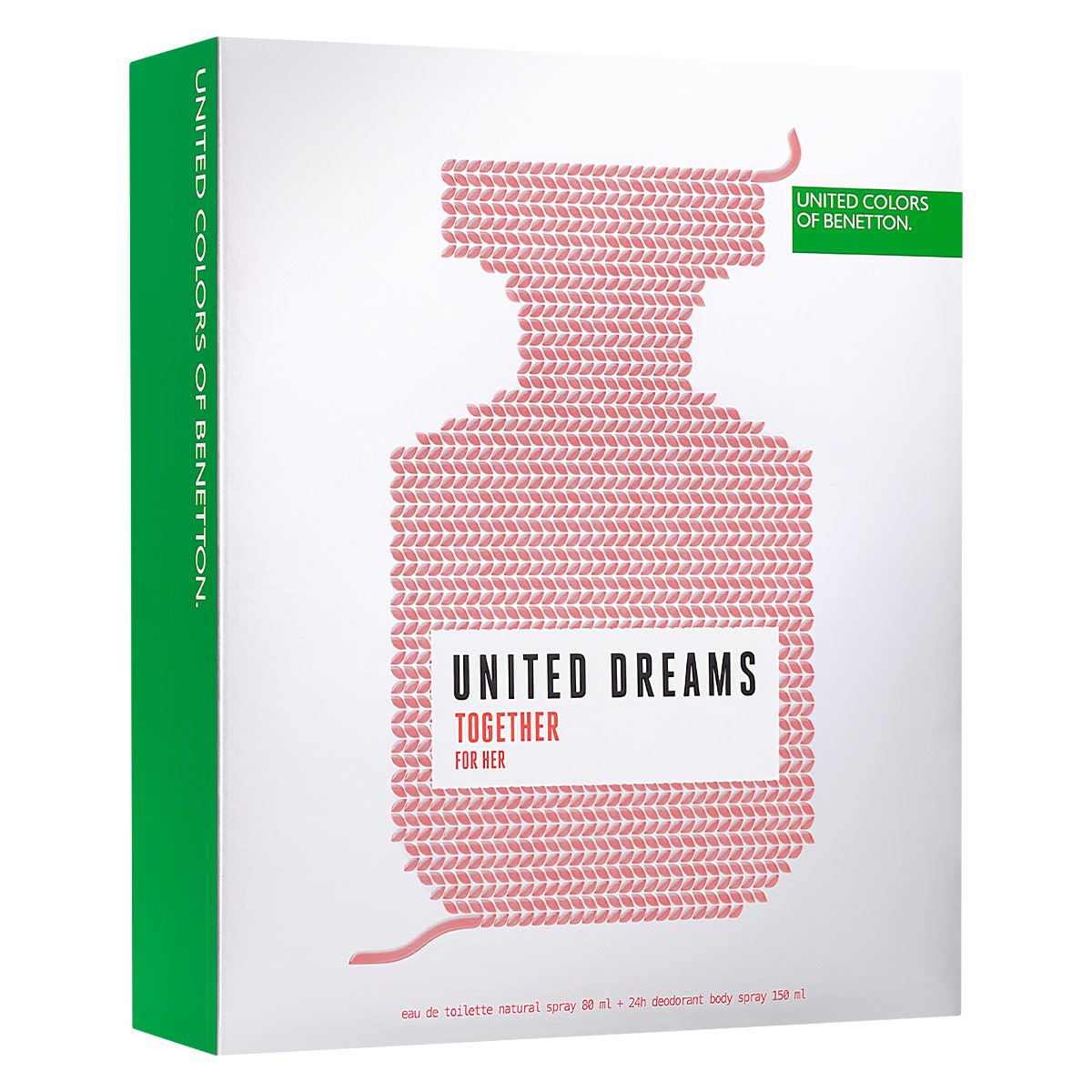 Benetton United Dreams Together Her Set para Dama Fragancia EDT 80ml + Desodorante 150ml