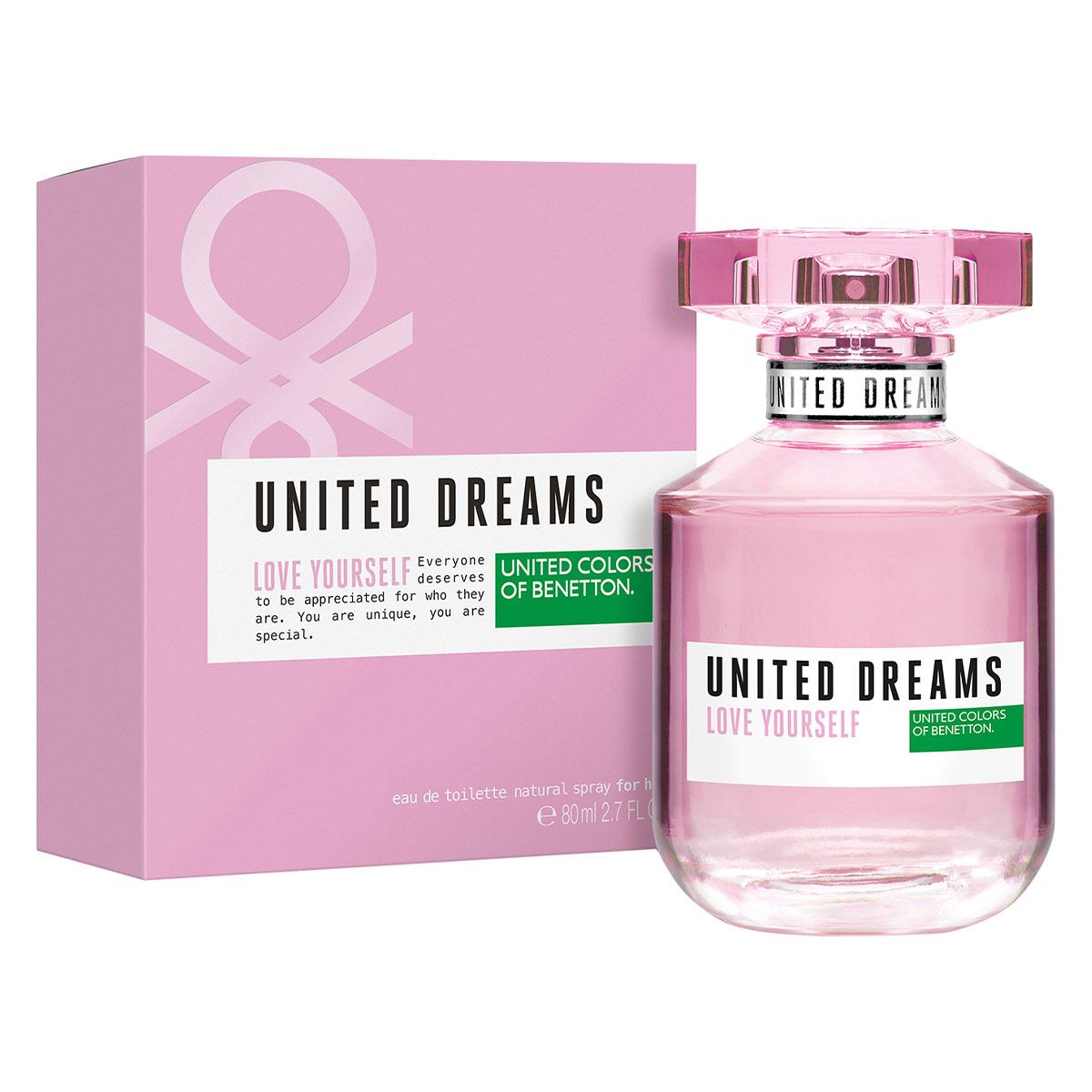 Benetton United Dreams Love Yourself Set Para Dama Perfume EDT 100ML + Bolsa + Cartera + 3 Muestras Sisterland