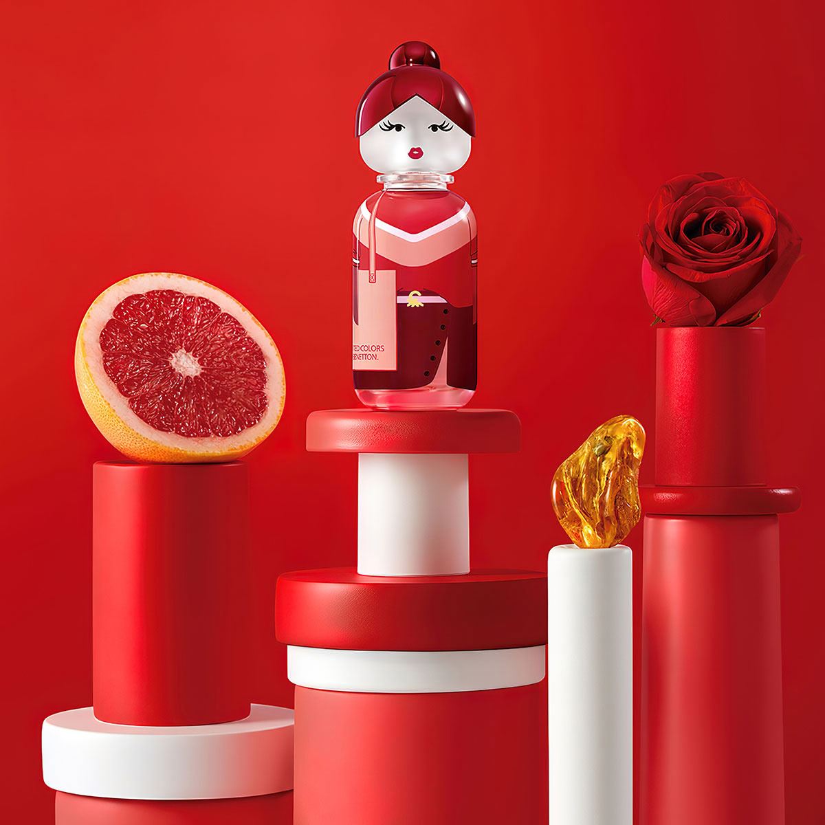 Set para Mujer Benetton Sisterland Red Rose Fragancia EDT 80ml + Body Lotion 75ml