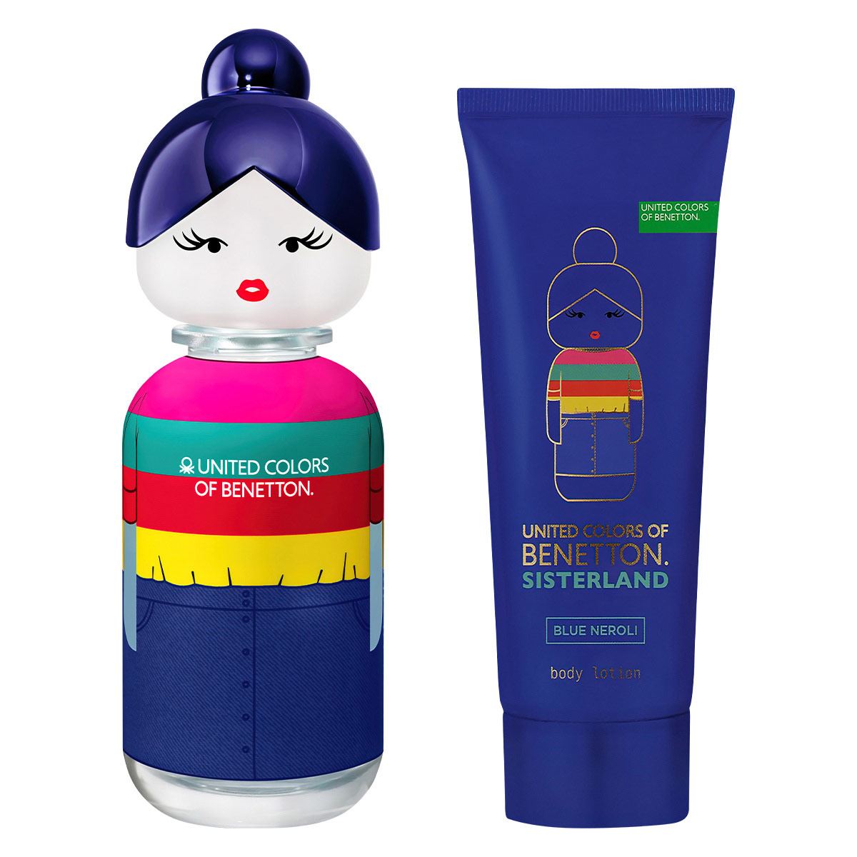 Set para Mujer Benetton Sisterland Blue Neroli Perfume EDT 80ml + Body Lotion 75ml