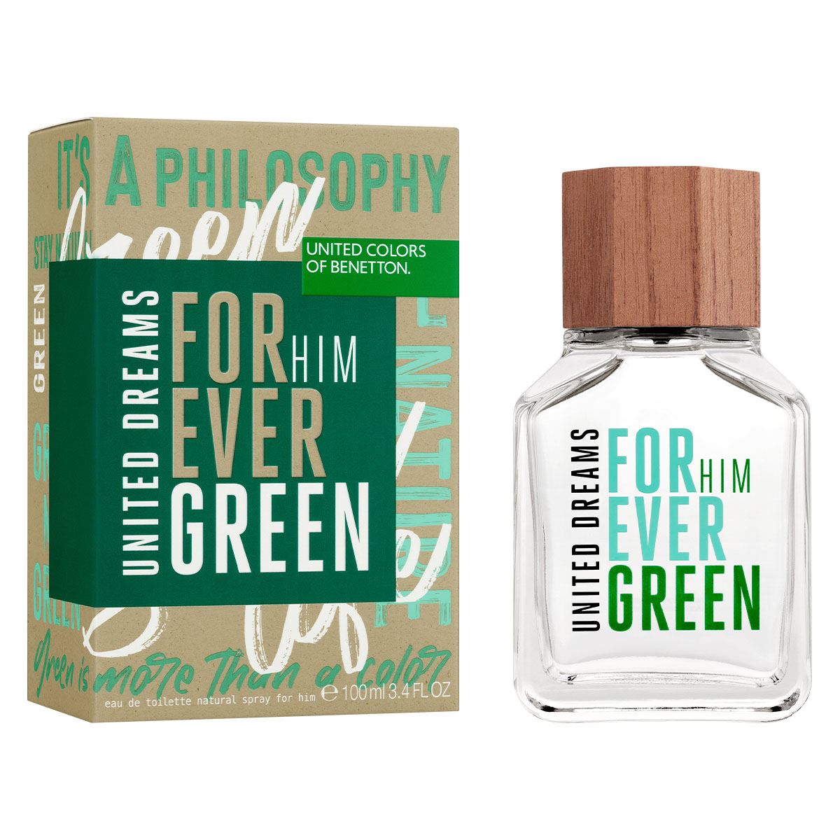 Perfume para Hombre Benetton United Dreams Forever Green Eau de Toilette 100ml