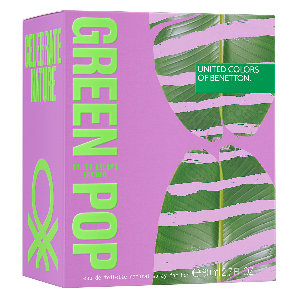 Fragancia Benetton United Dreams Green Pop For Her Eau de Toilette 80 ml para Dama