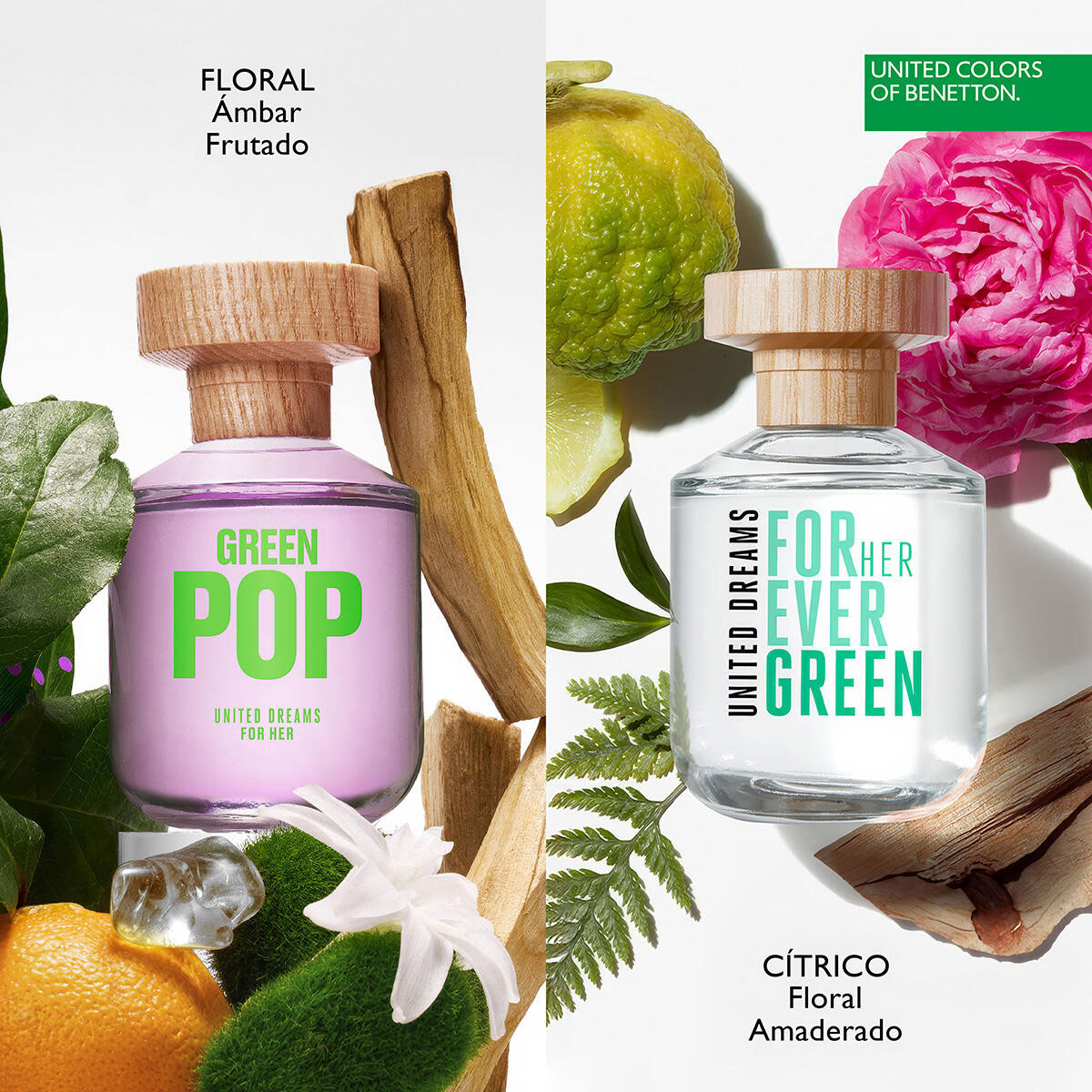 Fragancia Benetton United Dreams Green Pop For Her Eau de Toilette 80 ml para Dama