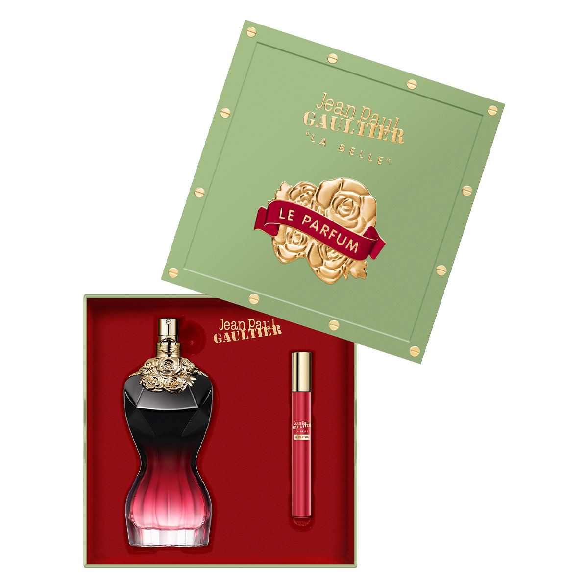 Jean Paul Gaultier La Belle Le Parfum Set Para Dama Perfume EDP Intenso 100ML + Perfume de Bolsillo 10ML