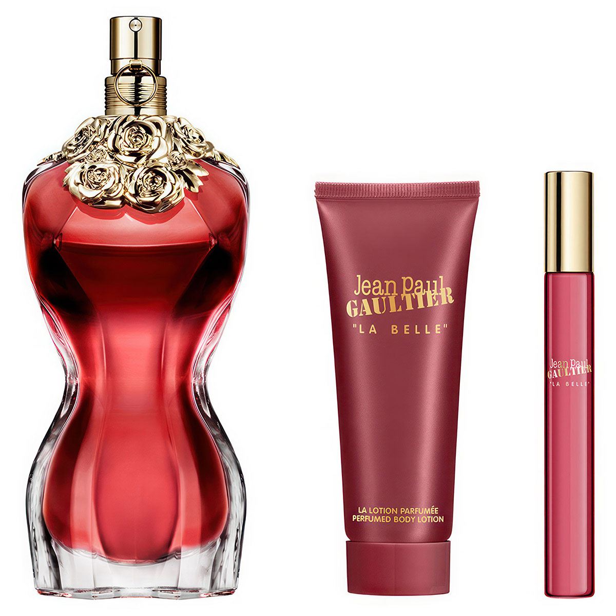 Set para Mujer Jean Paul Gaultier La Belle EDP 100ml + Body Lotion 75ml + EDP 10ml
