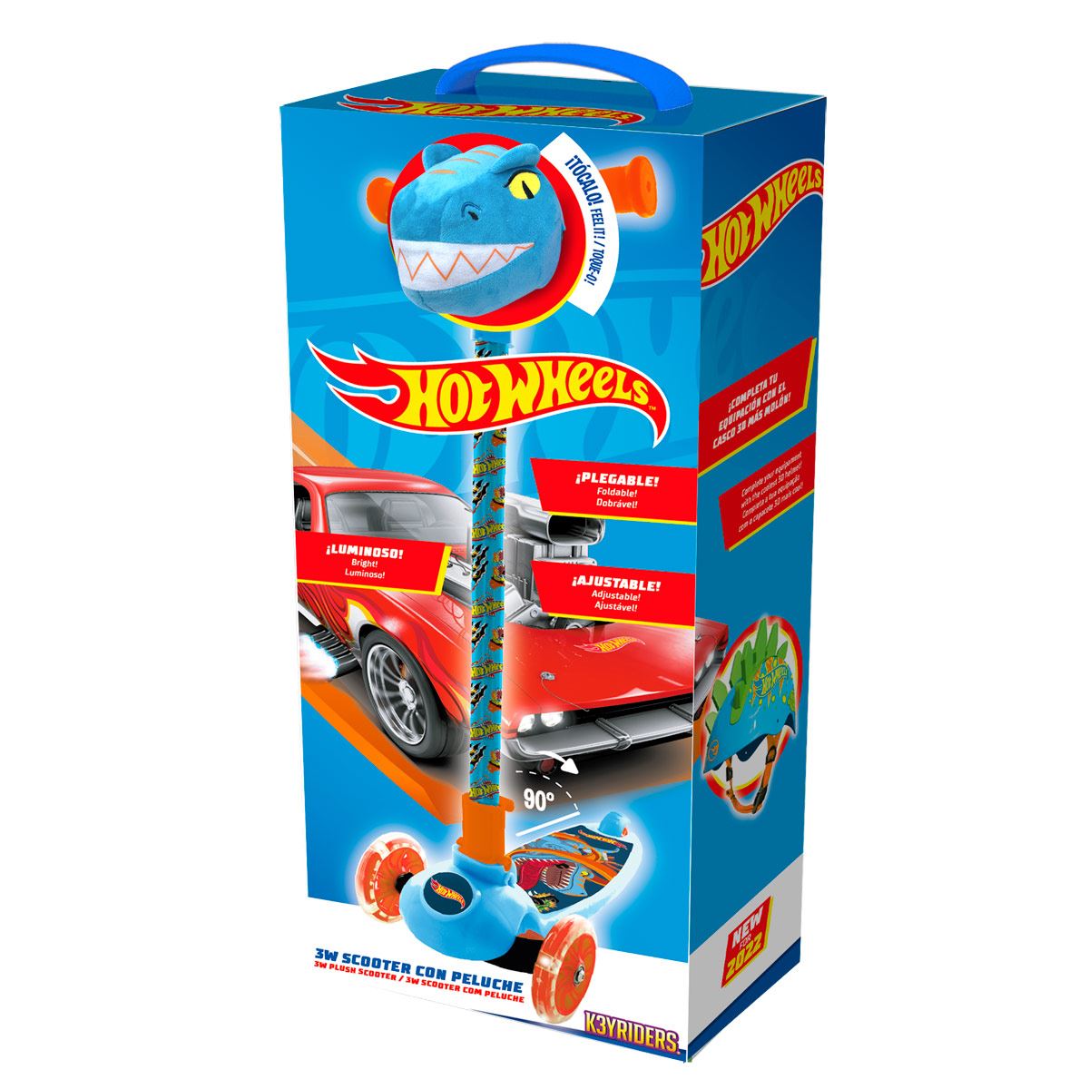 3W scooter de peluche hot wheels