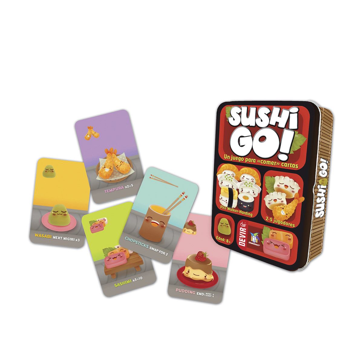 Devir Packs - Sushi Go, Juego de Mesa, Juego de Cartas, Juego de Cartas con  Amigos, Party (