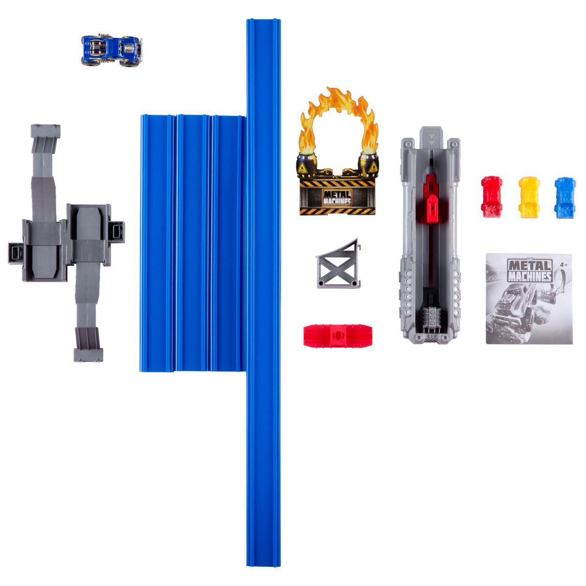 Set Pista de Carreras Metal Machines Circuito 360° y Rampa Acrobática de Zuru