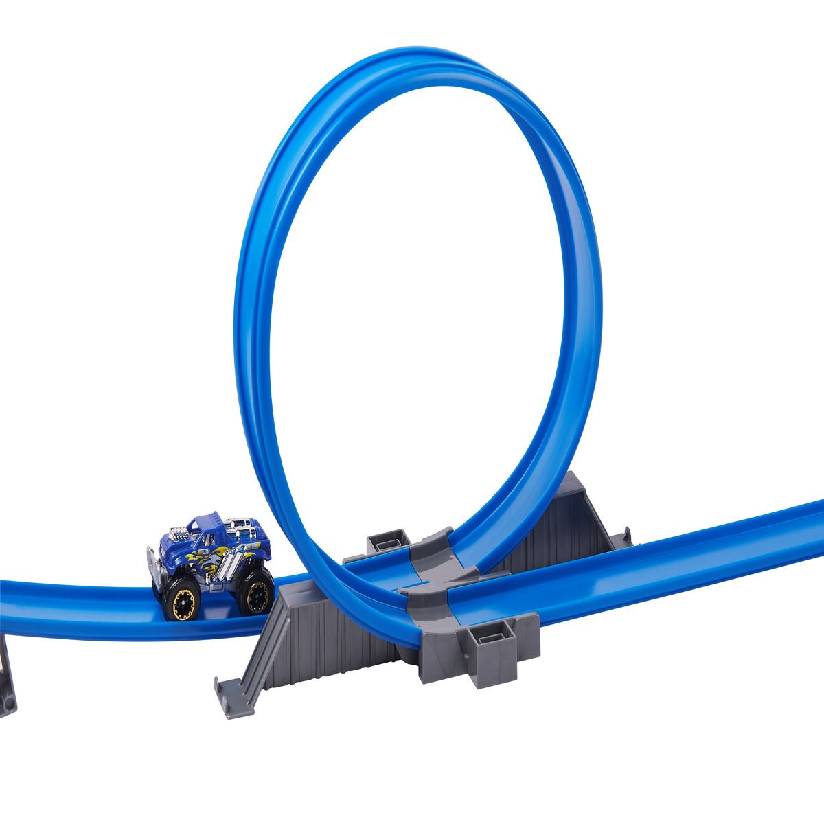 Set Pista de Carreras Metal Machines Circuito 360° y Rampa Acrobática de Zuru