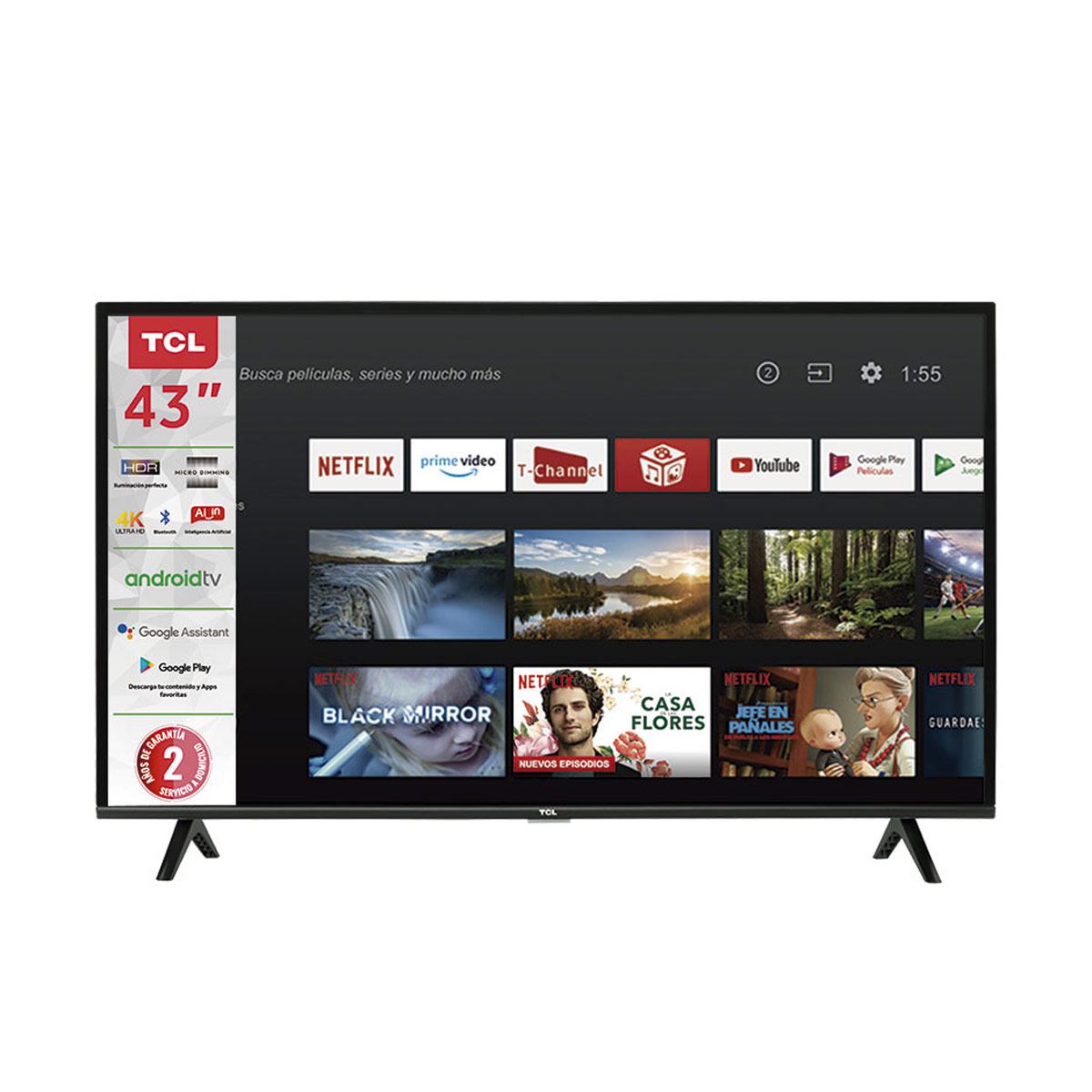 Pantalla TCL 43" 4K UHD (Android TV) Modelo 43A423