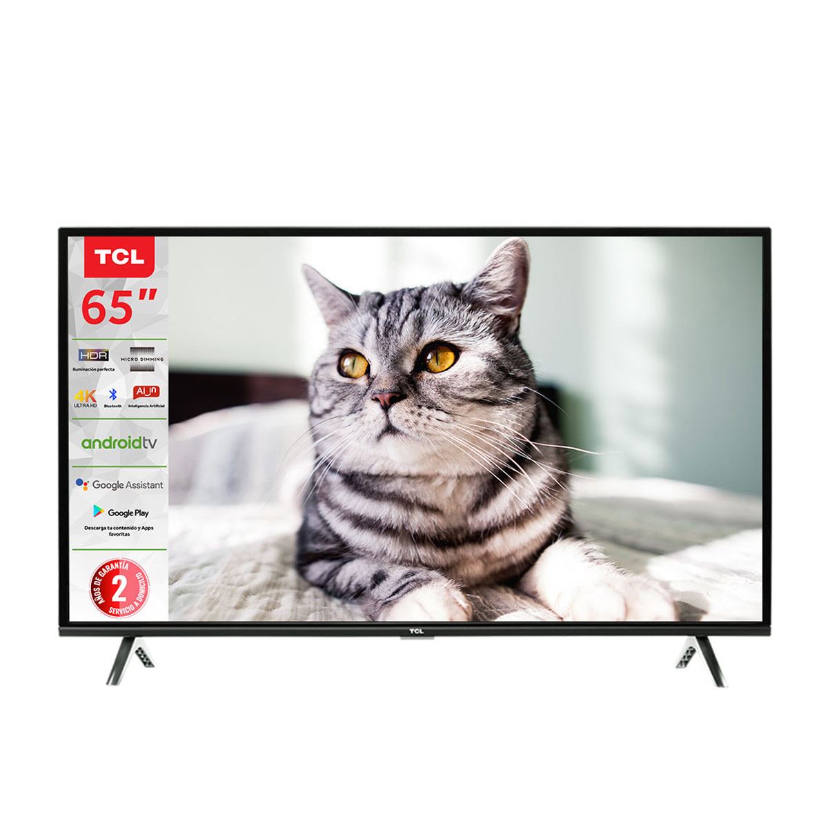 Pantalla TCL 65&quot; 4K&#47;UHD &#40;Android TV&#41; Google Assistant Integrado Hdr10 Bluetooth 65A423