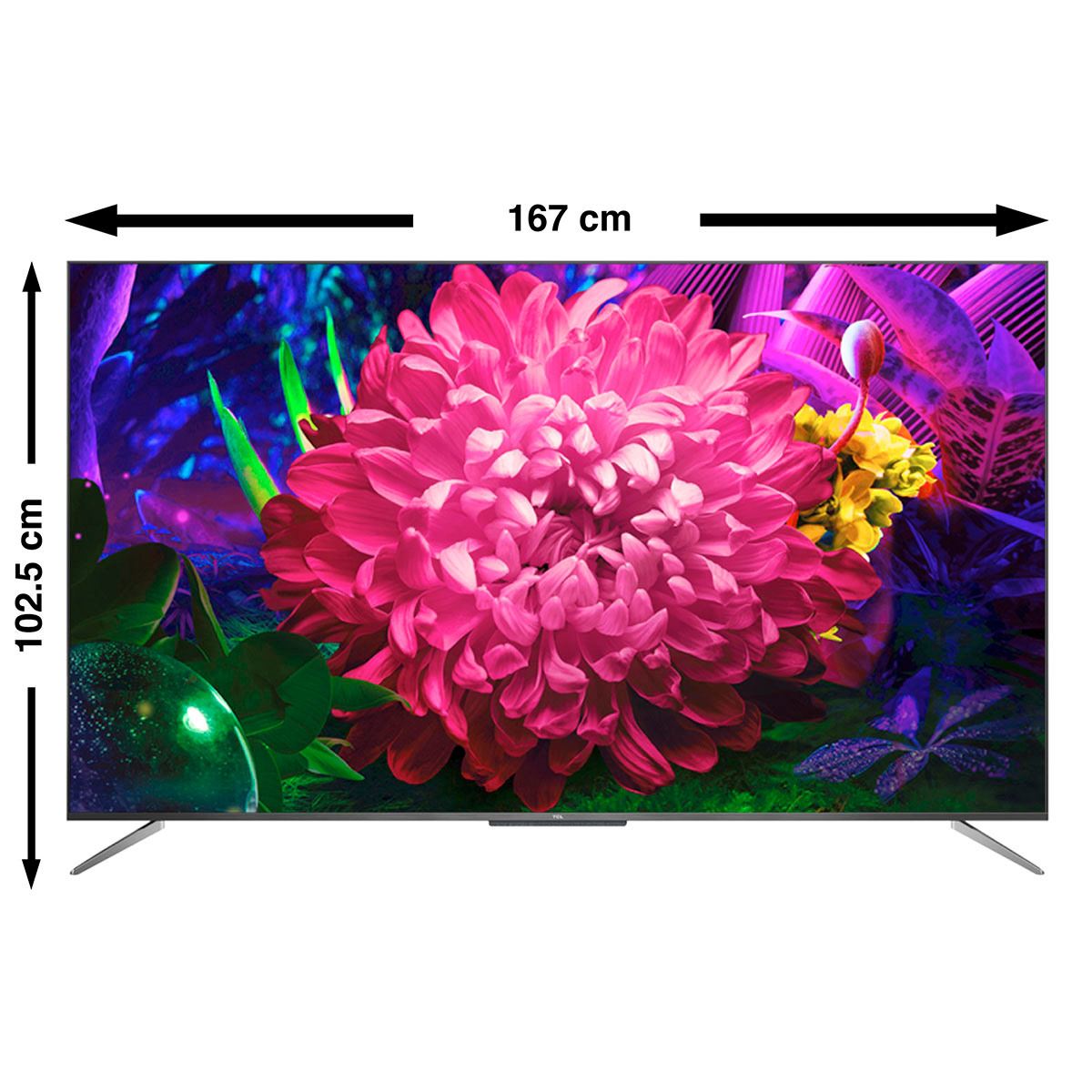 Pantalla TCL QLED TV  75" 4K/UHD Smart TV Android Tv con Google Assistant 75Q637