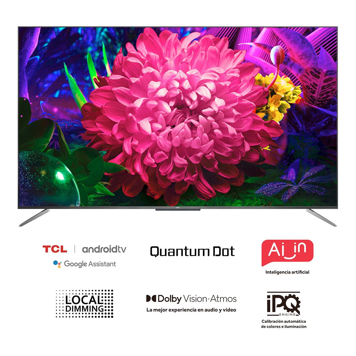 Pantalla TCL QLED TV  75" 4K/UHD Smart TV Android Tv con Google Assistant 75Q637