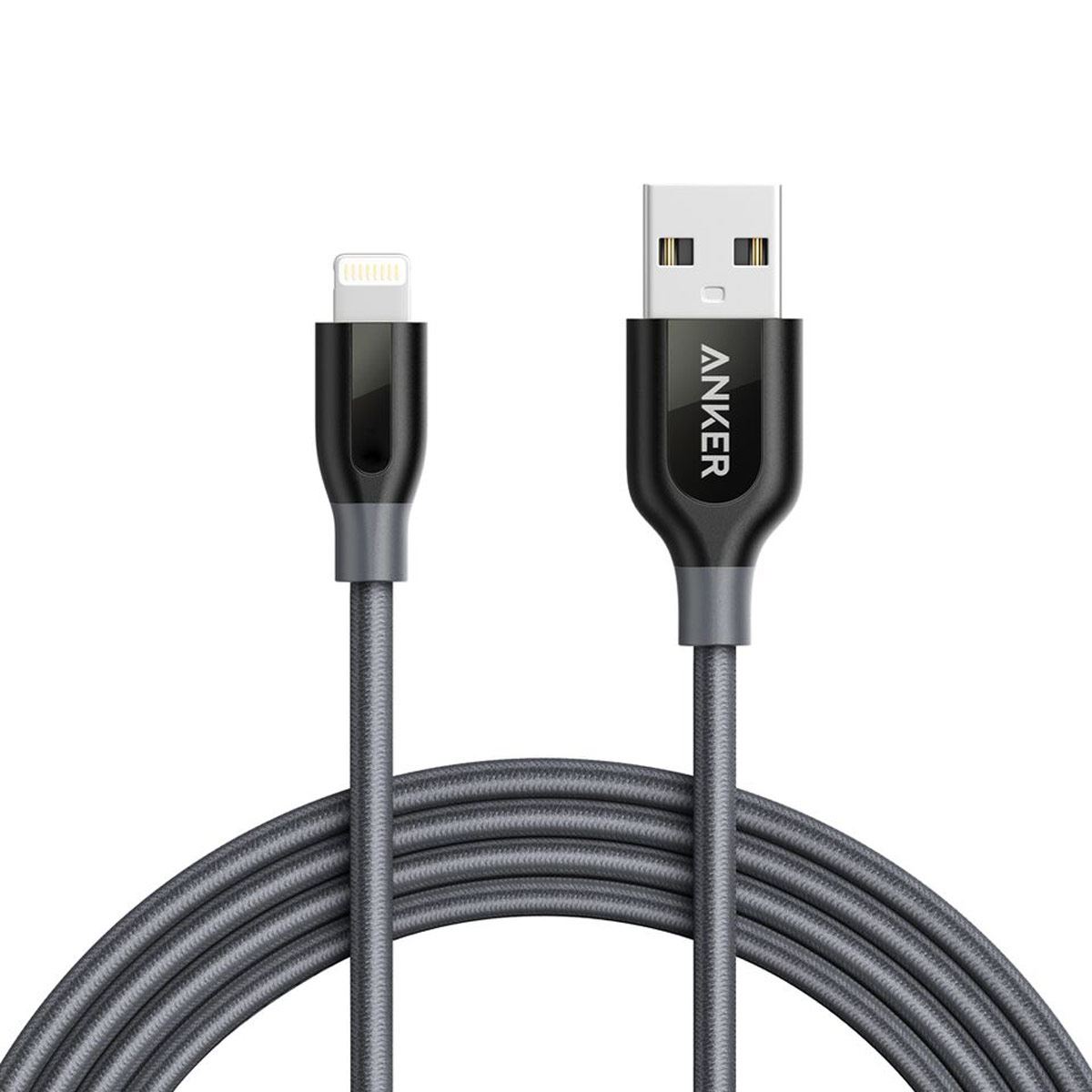 Cable Lightning Gris Nylon Powerline Anker