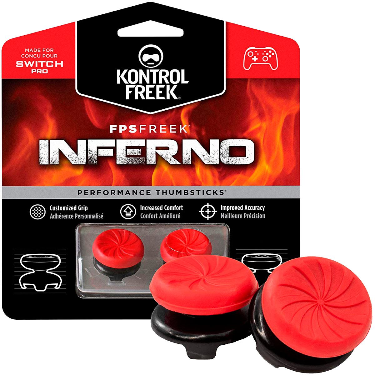 Protectores kontrol rojos para Nintendo Switch (joystick)