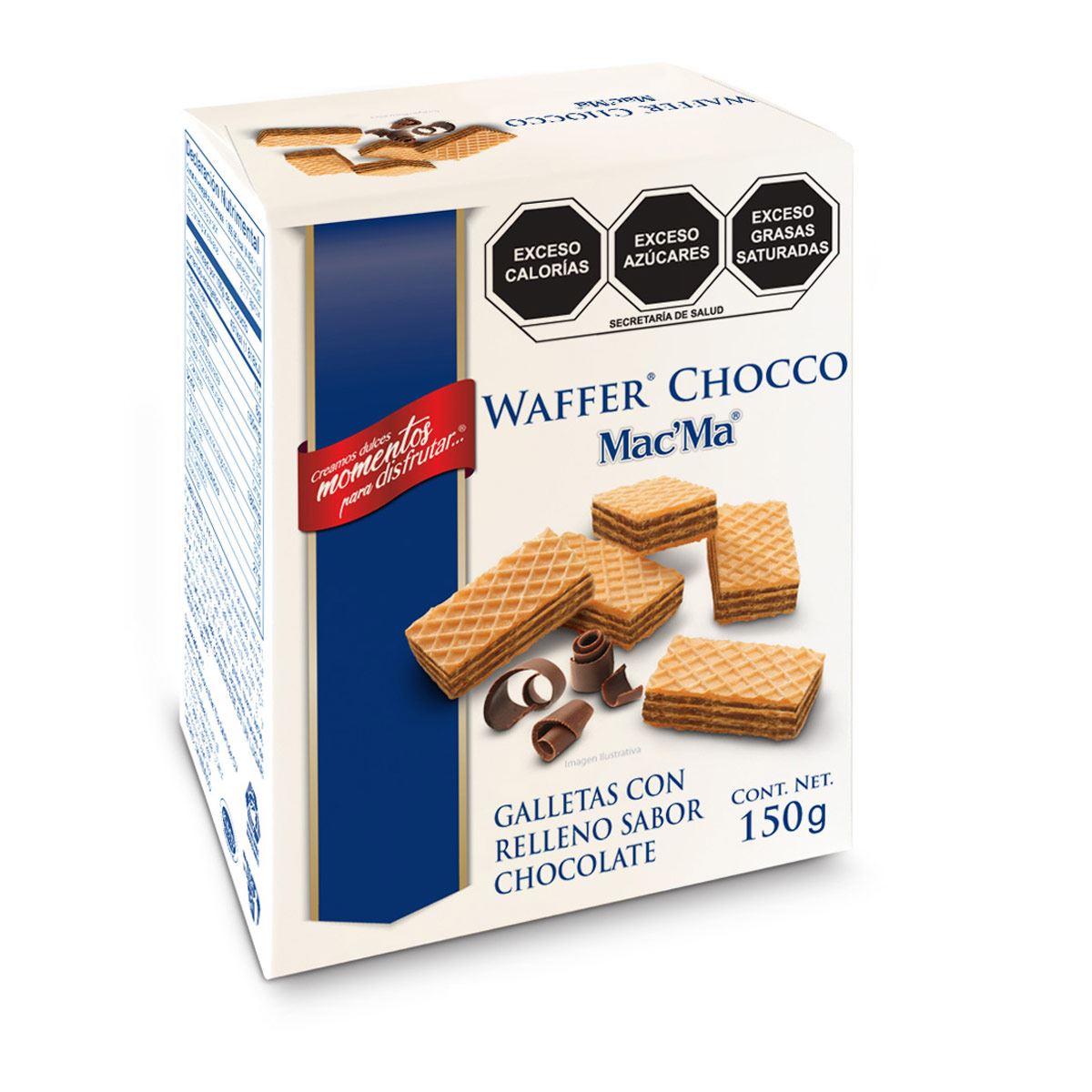 Galletas Wafer Con Relleno De Chocolate Mac' Ma 150G