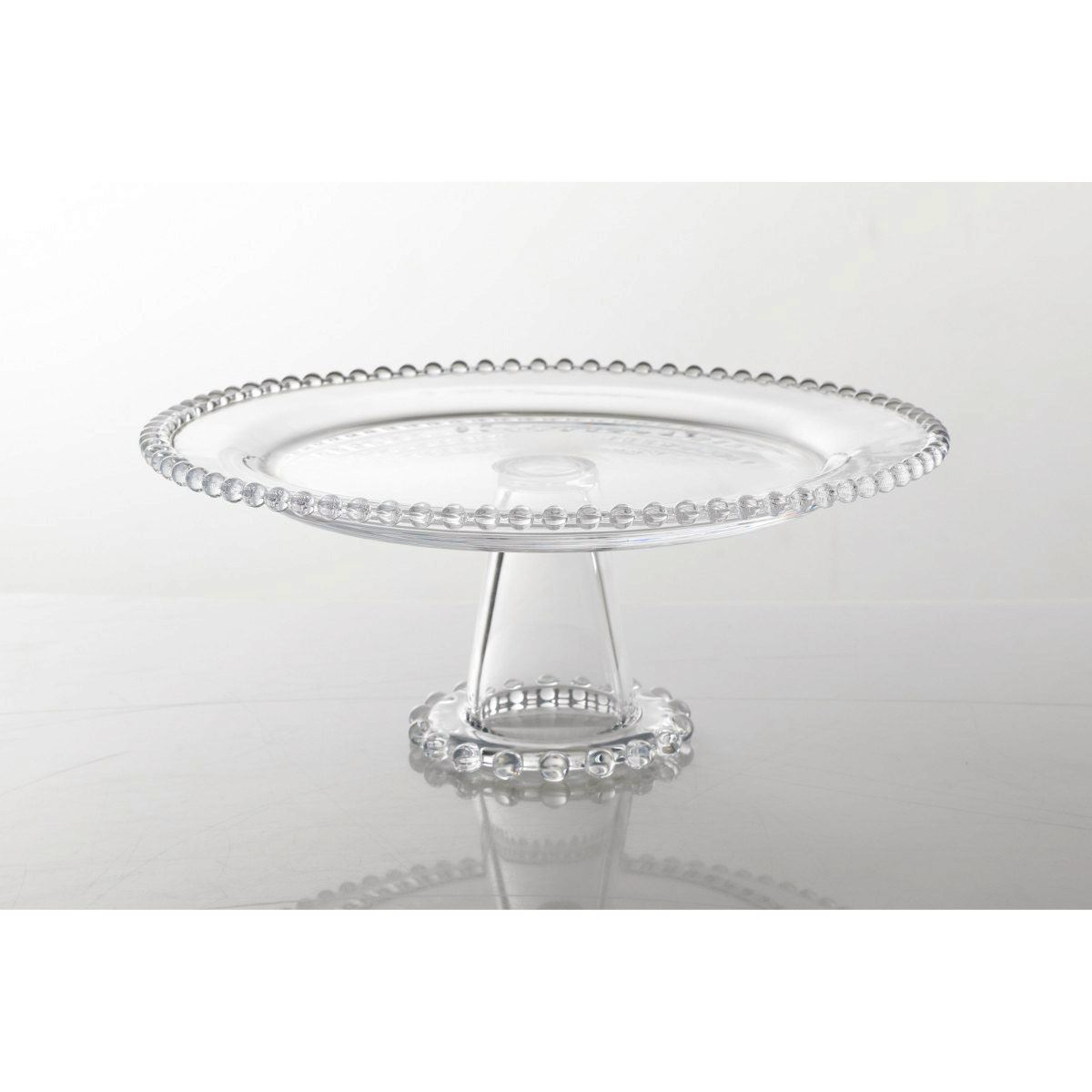 Base para pastel de vidrio transparente labrada