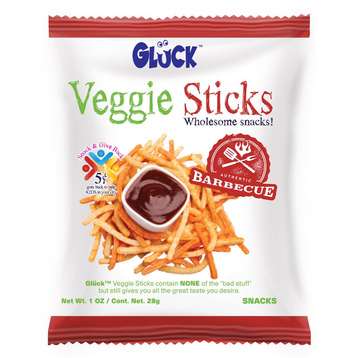 Veggie Sticks Barbecue 28 gramos Glück