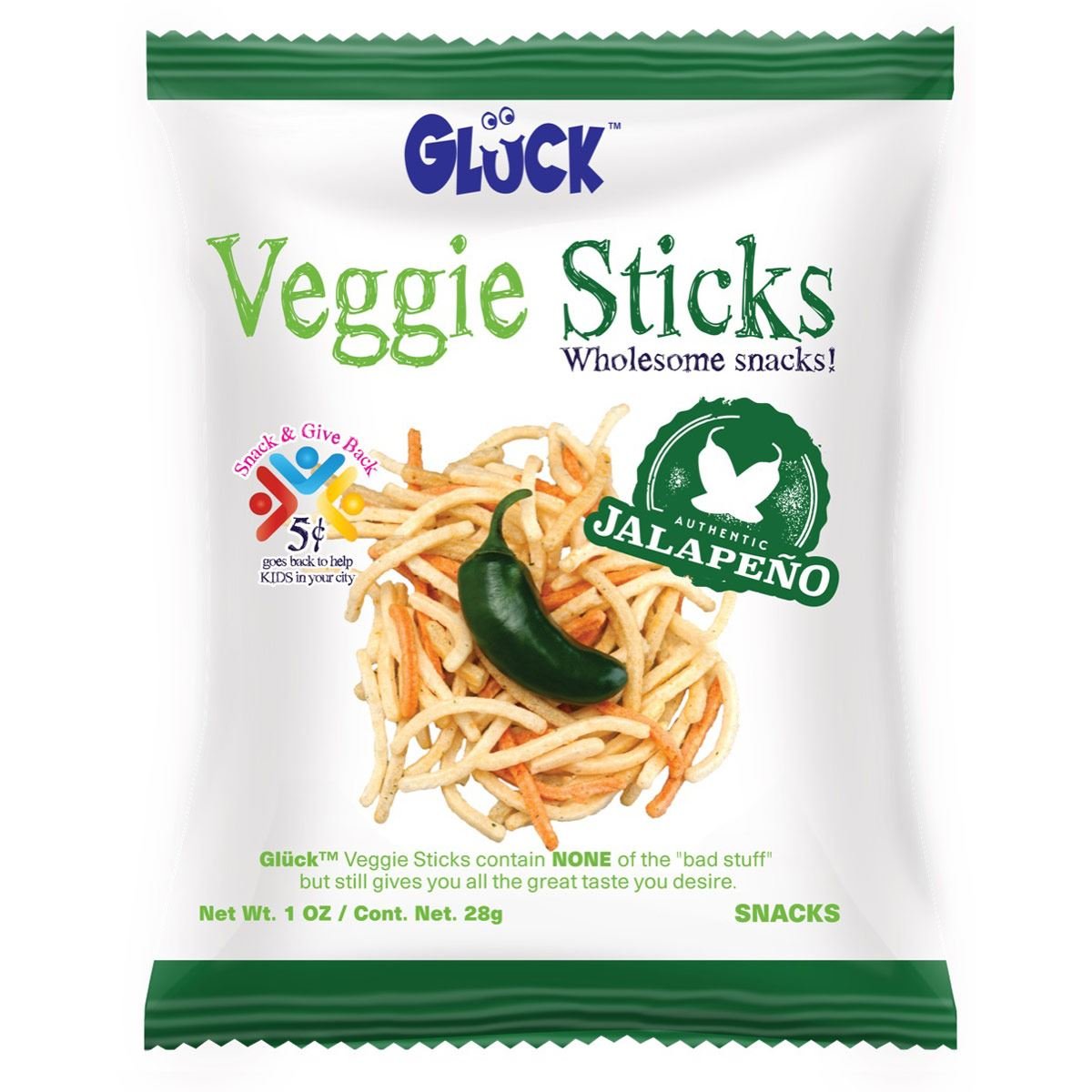 Veggie Sticks Jalapeño 28 gramos Glück