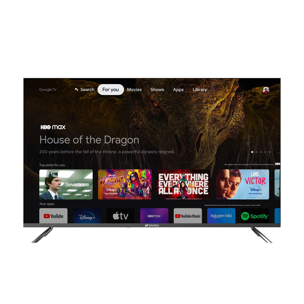 Pantalla Sansui 55 pulgadas 4K Google TV SMX55VAUG