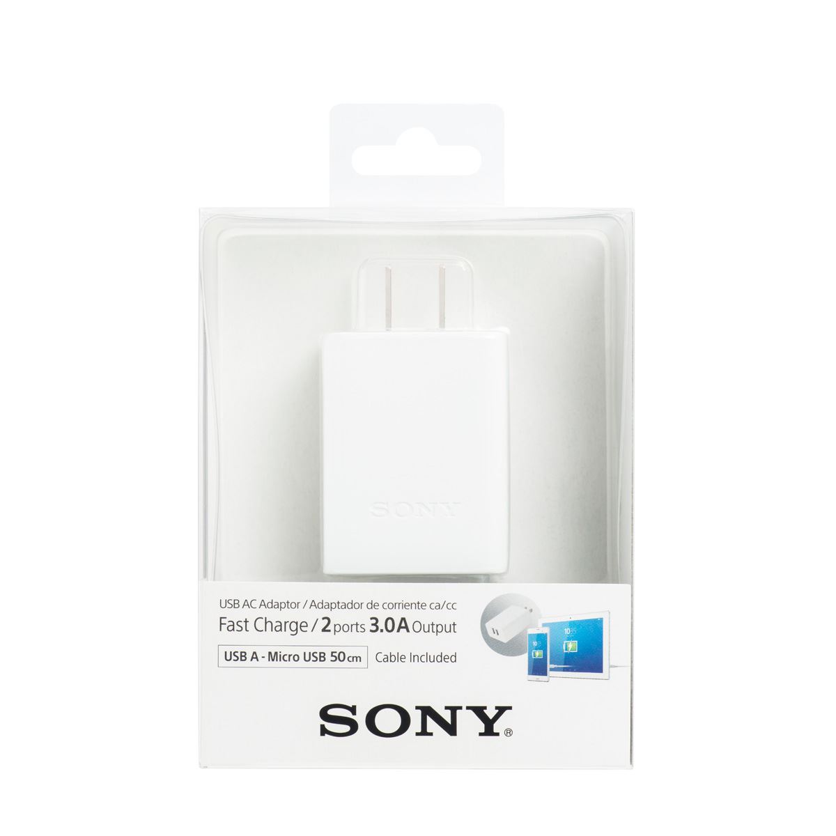 Adaptador AC Sony USB 3.0A 2 Puertos
