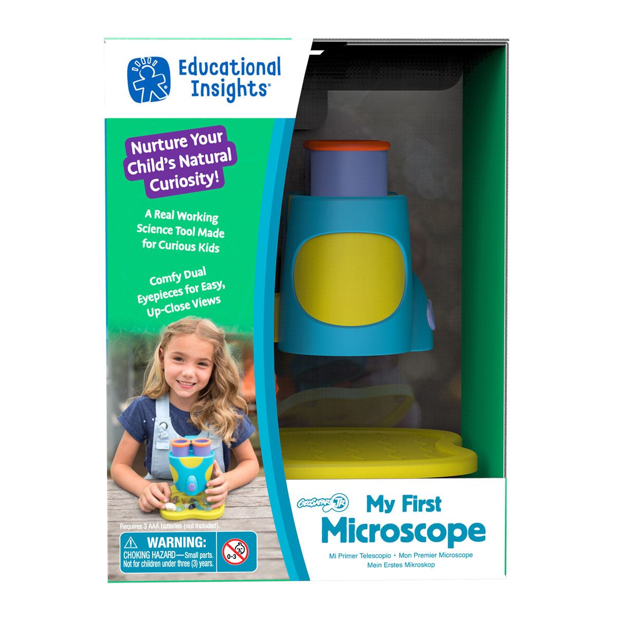 Learning Resources Geo Safari Junior Talking Microscoop, Blauw