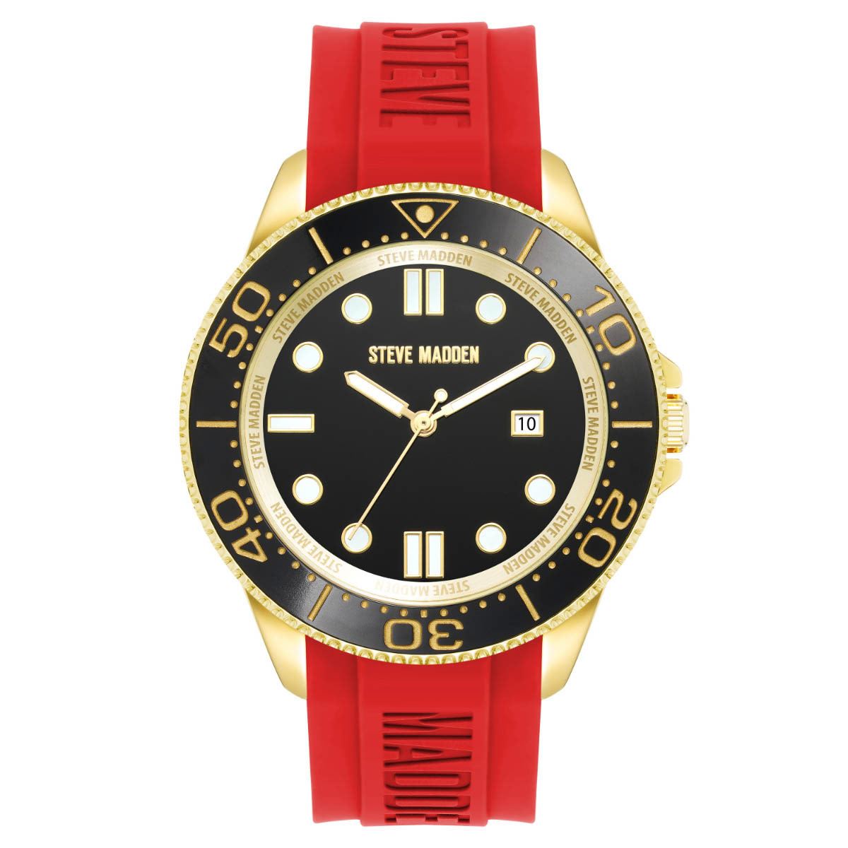 Steve Madden Orologio Dress SM/9126TESV - Argento Con Quadrante Blu Opaco E Bracciale A Maglie, Design Elegante