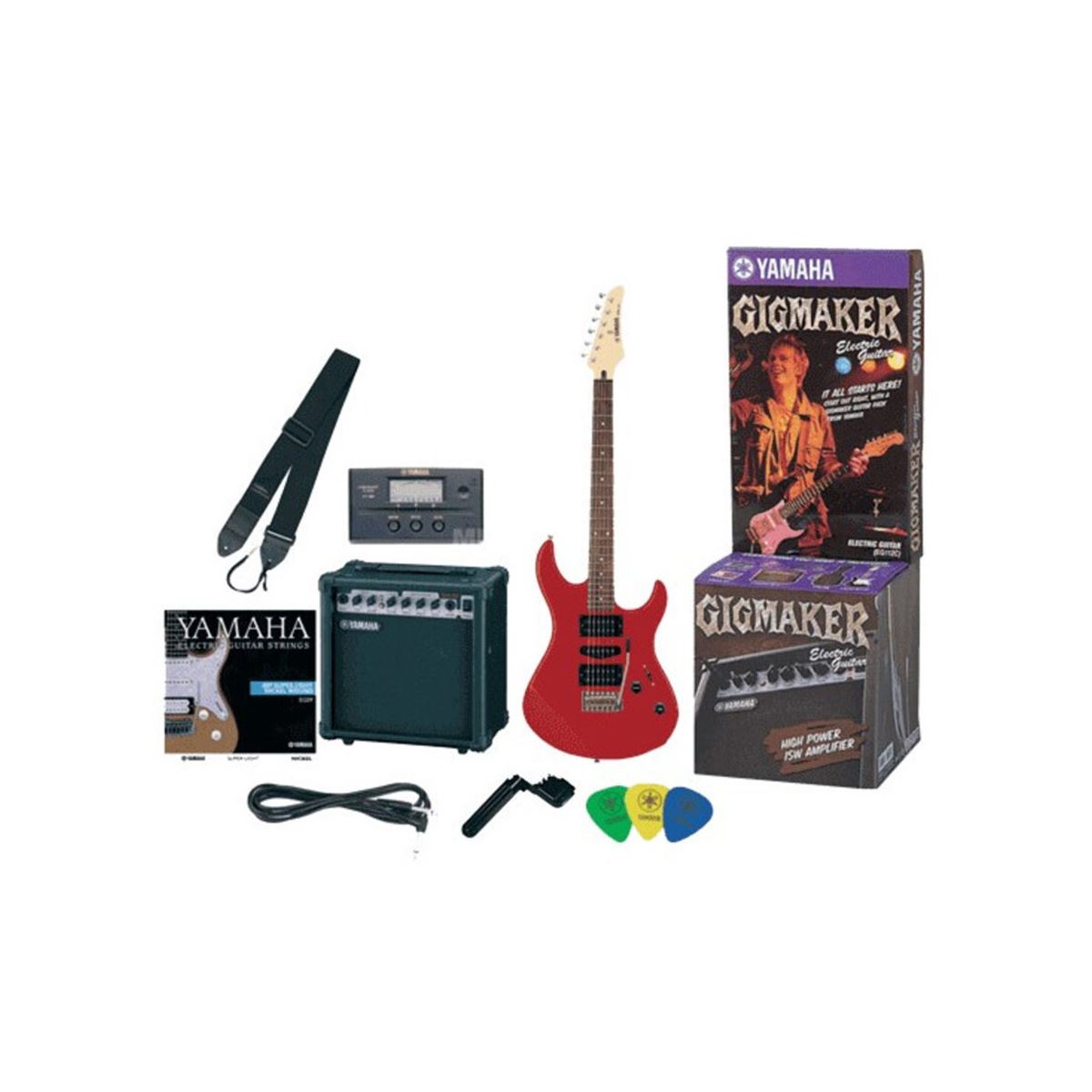 Paquete de Guitarra Yamaha Gigmaker ERG121GPIIMR-Roja