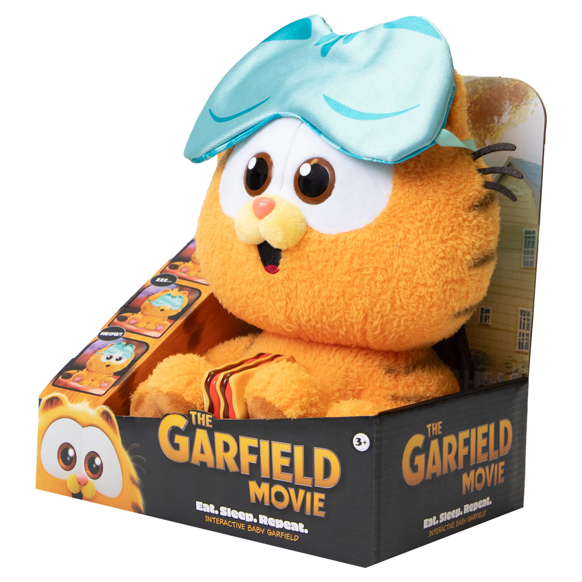 Peluche Interactivo Bebé Garfield Antifaz y Lasaña The Garfield Movie