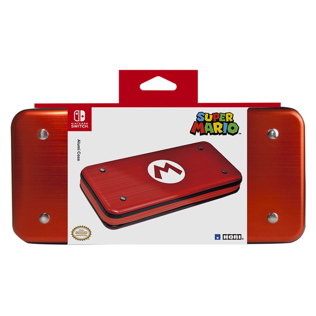Estuche Para Nintendo Switch Mario Bros Aluminio Rojo