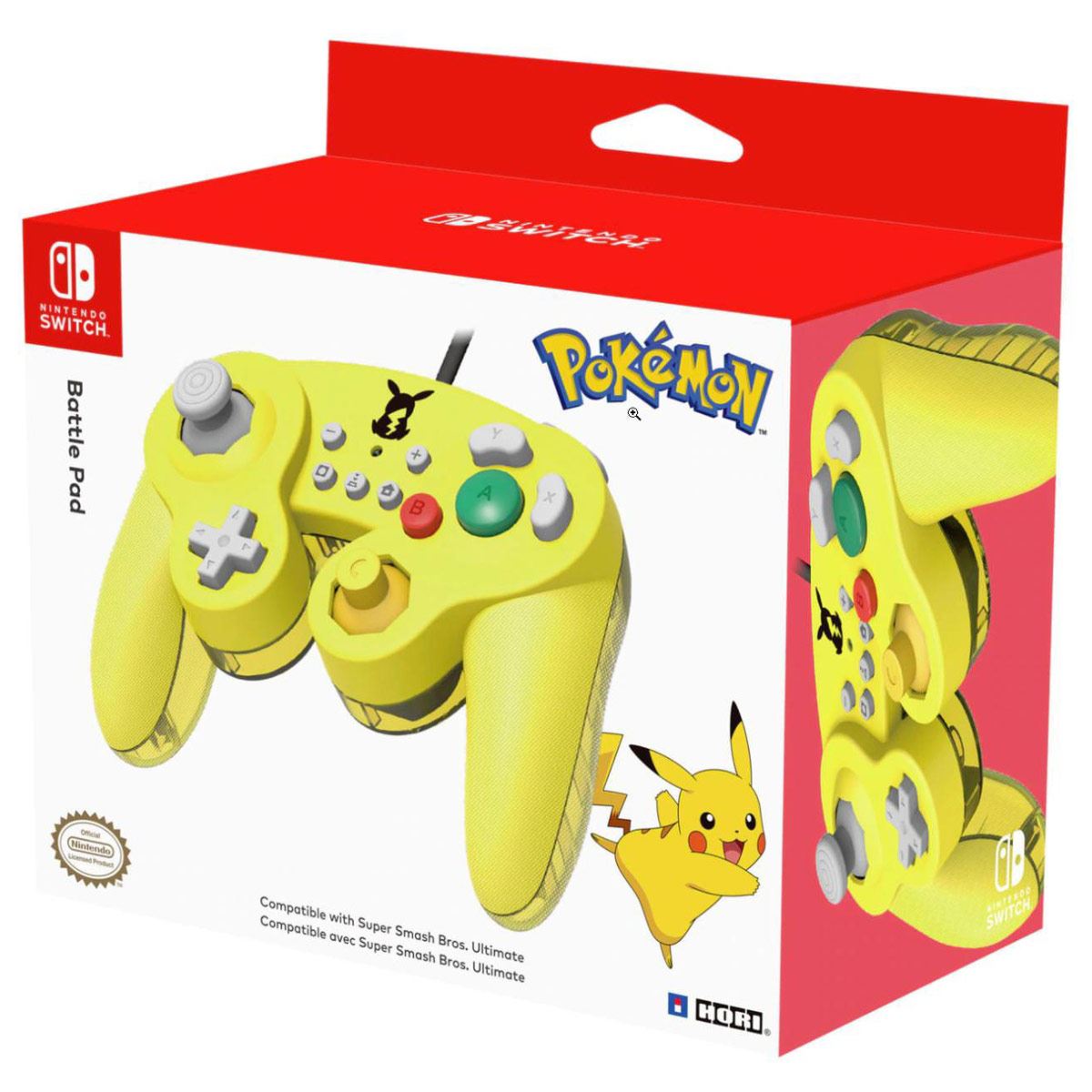 Control Para Nintendo Switch Pikachu Battle Pad Amarillo