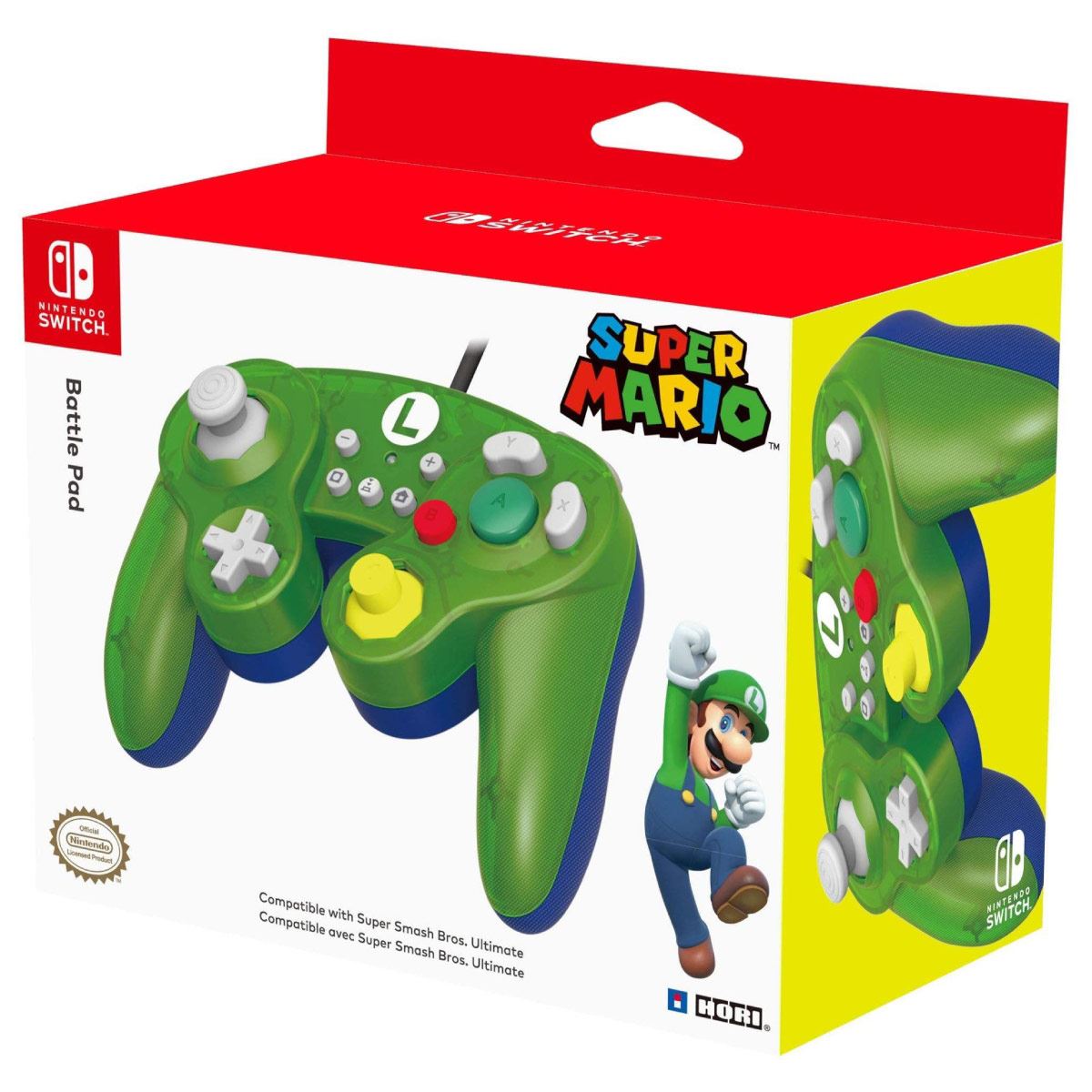 Control Para Nintendo Switch Luigi Battle Pad Verde