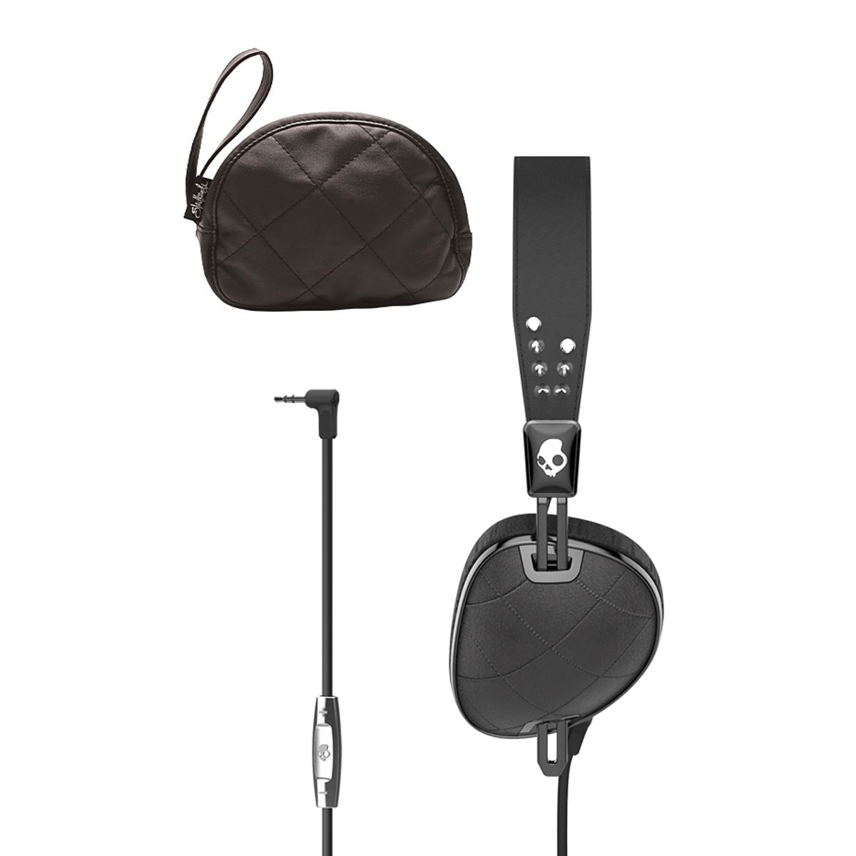 Audifono Skullcandy Knockout Quilted Black/Black/Chrome