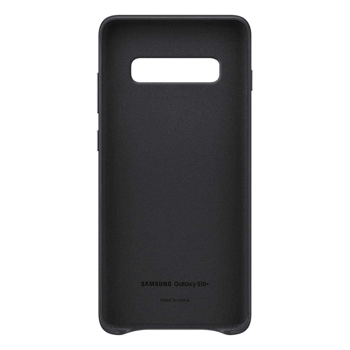 Funda para Galaxy S10+ Color Negro Leather Cover Samsung