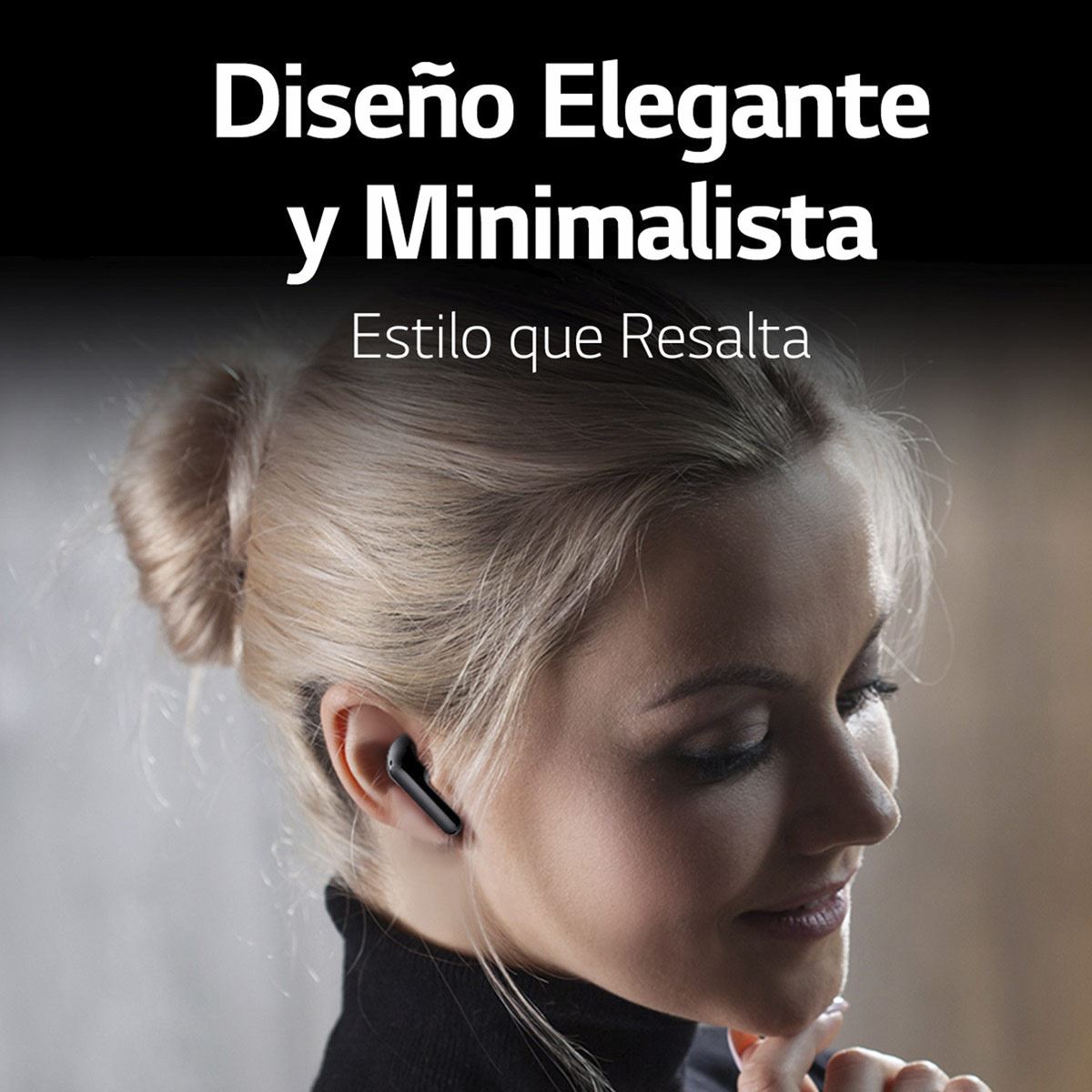LG TONE Free FN6 - Audífonos Inalámbricos Bluetooth con UVNano mata el 99.9% de bacterias - Negros