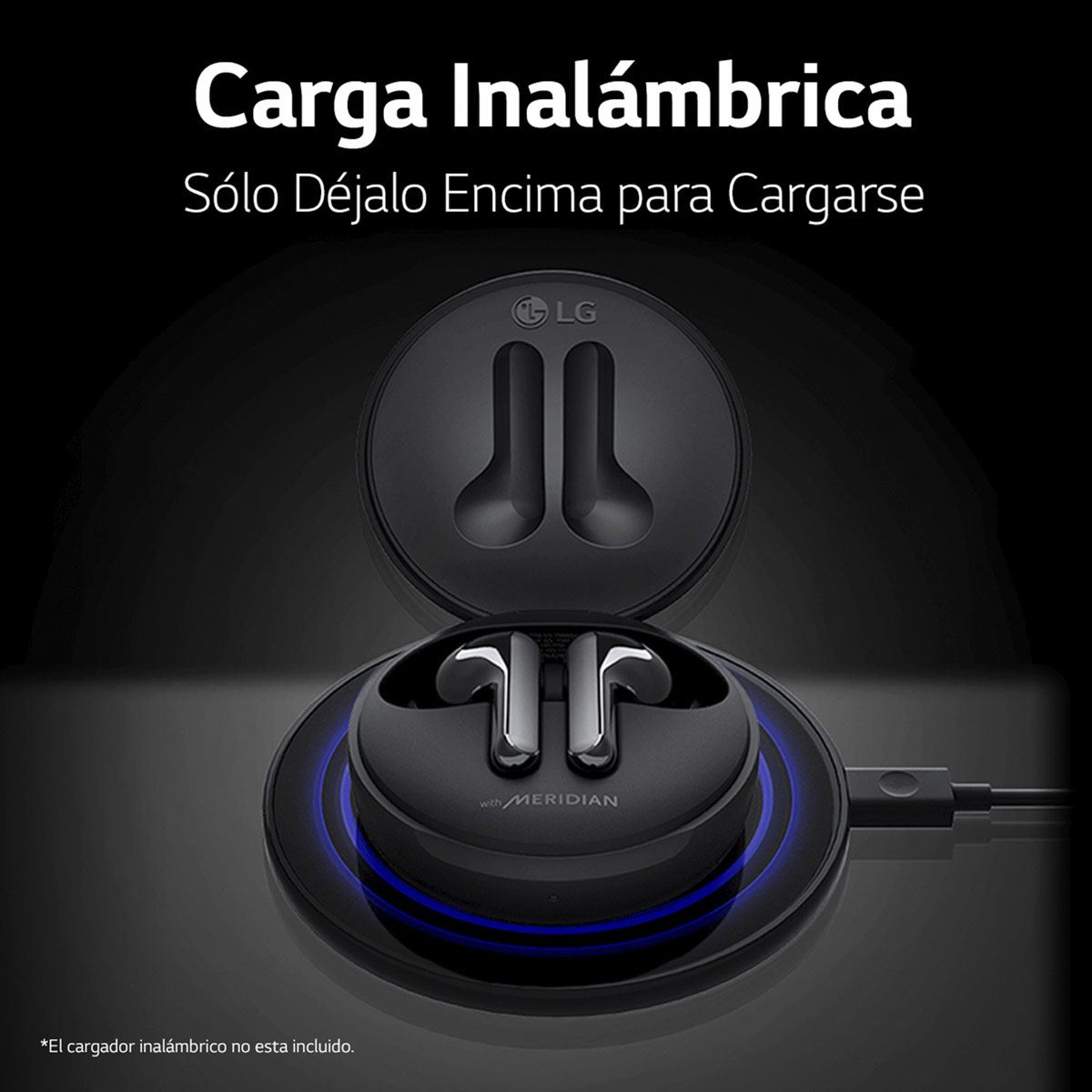 LG TONE Free FN6 - Audífonos Inalámbricos Bluetooth con UVNano mata el 99.9% de bacterias - Negros