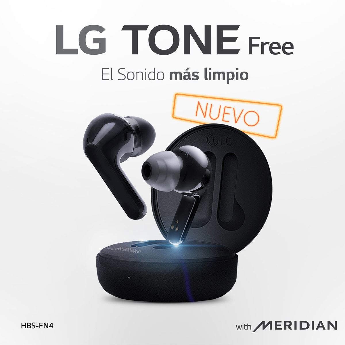 LG TONE Free FN4 - Audífonos Inalámbricos Bluetooth con Geles para oído Hipoalergénicos de Grado Médico  - Negros