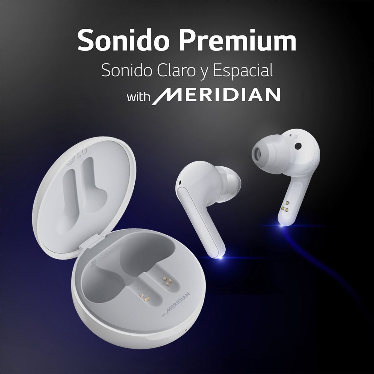 LG TONE Free FN5W - Audífonos Inalámbricos Bluetooth con Carga Inalámbrica - Blancos