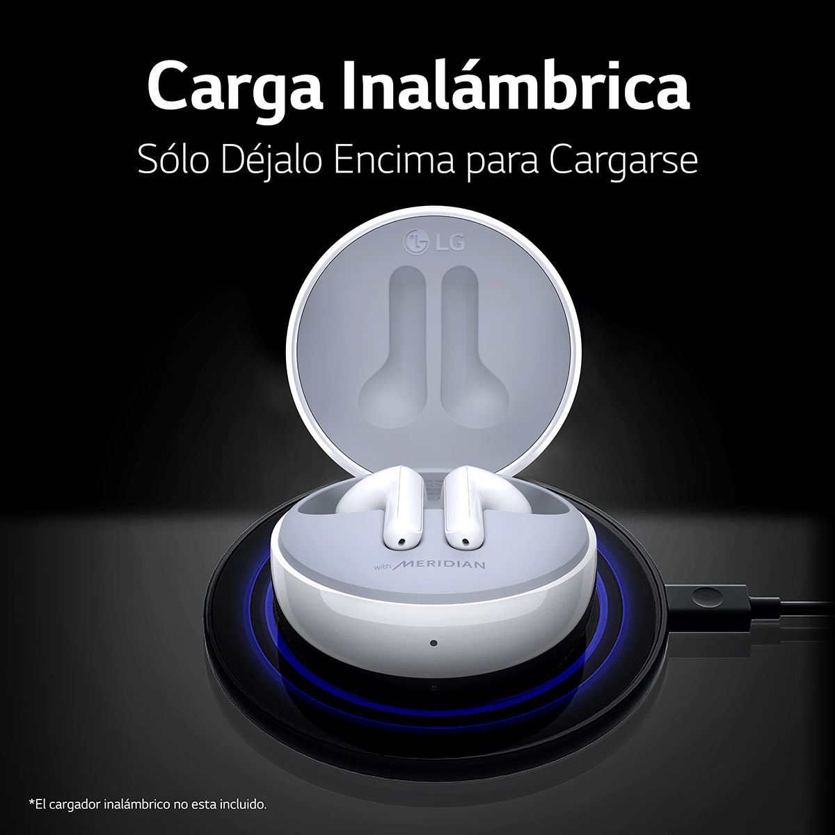 LG TONE Free FN5W - Audífonos Inalámbricos Bluetooth con Carga Inalámbrica - Blancos
