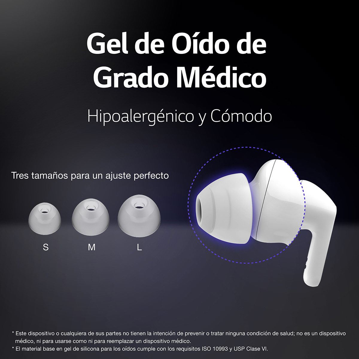 LG TONE Free FN5W - Audífonos Inalámbricos Bluetooth con Carga Inalámbrica - Blancos