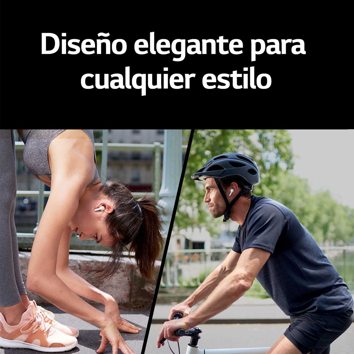 LG TONE Free FN7 - Audífonos Inalámbricos Bluetooth con Cancelación Activa de Ruido (ANC) - Blancos