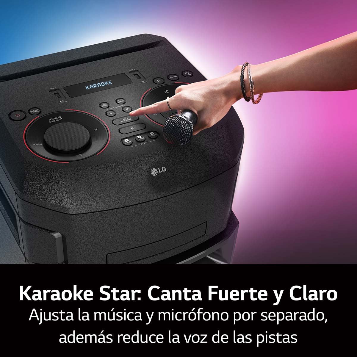 Torre de Sonido LG Xboom RN7 con Woofer Super Bass Boost