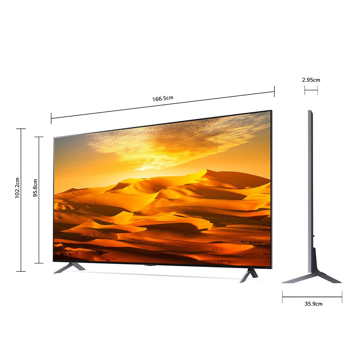 Pantalla LG 75 pulgadas 4K THINQ 75QNED90SQA