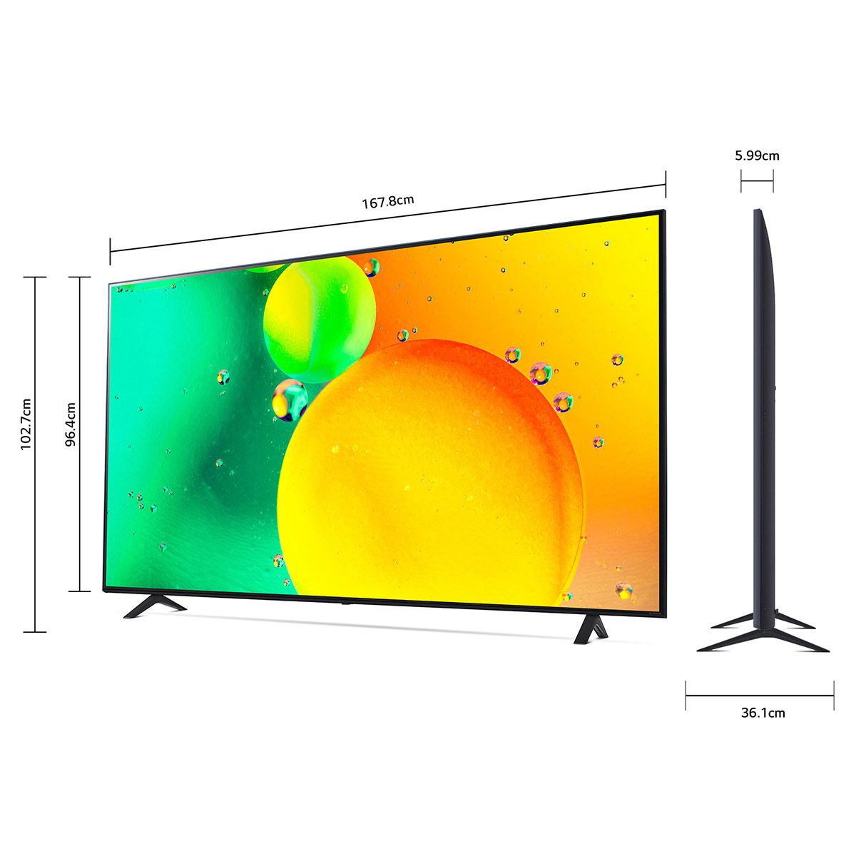 Pantalla  LG NanoCell TV 75 Pulgadas 4K SMART TV con ThinQ AI