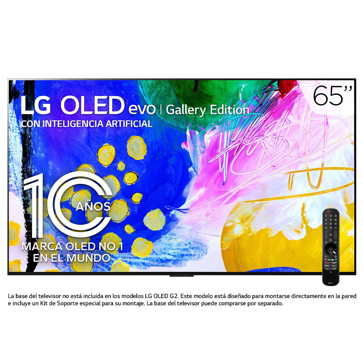 Pantalla LG OLED TV Evo Gallery Edition  65 Pulgadas 4K SMART TV con ThinQ AI
