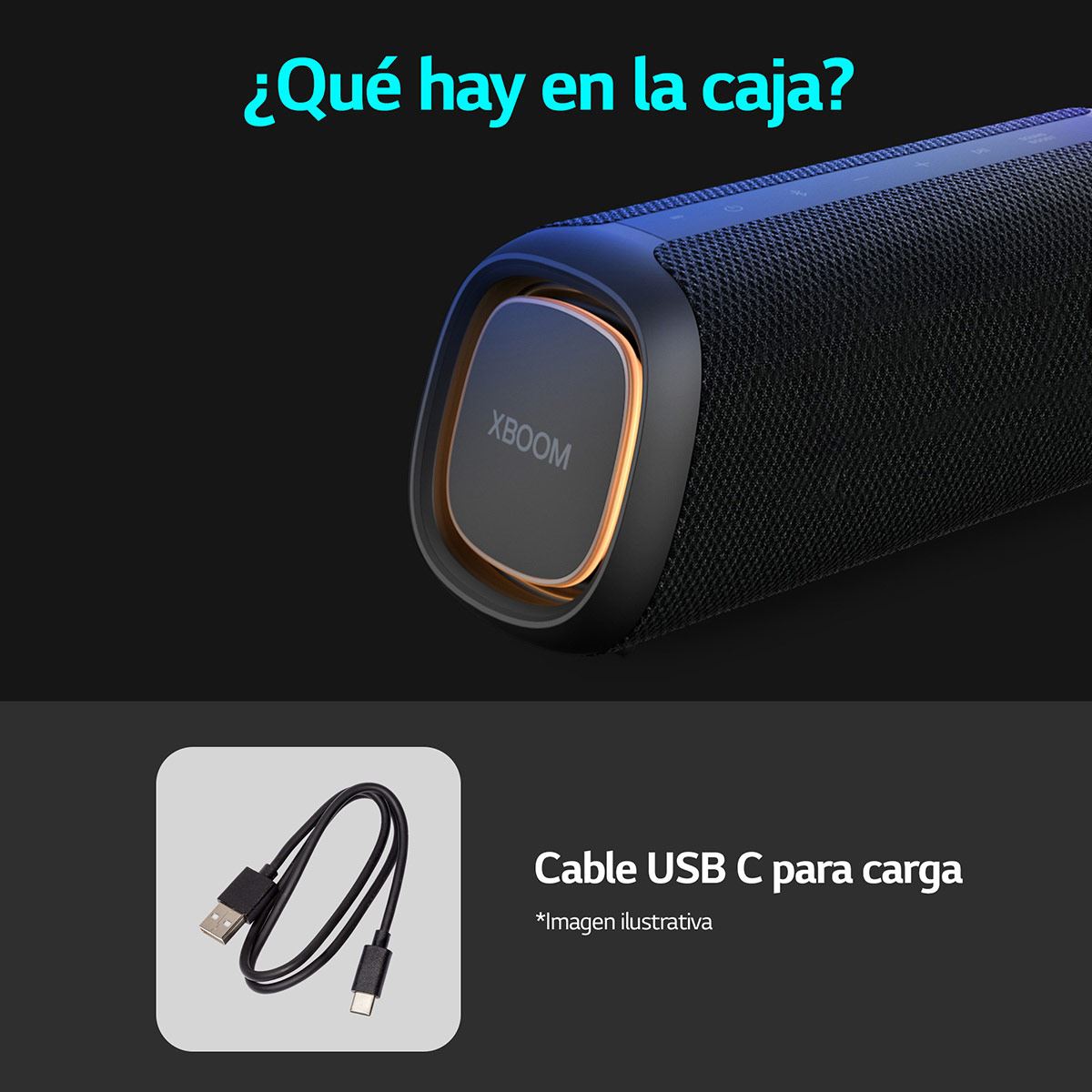 Bocina LG XBOOM Go XG7 negra