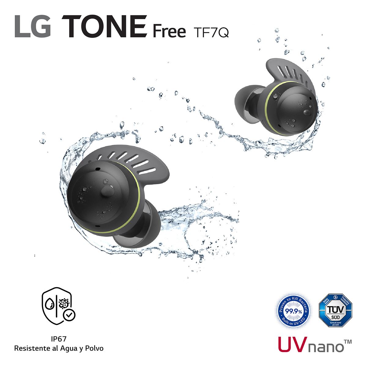 Audífonos LG Tone Free TF7 TWS negro