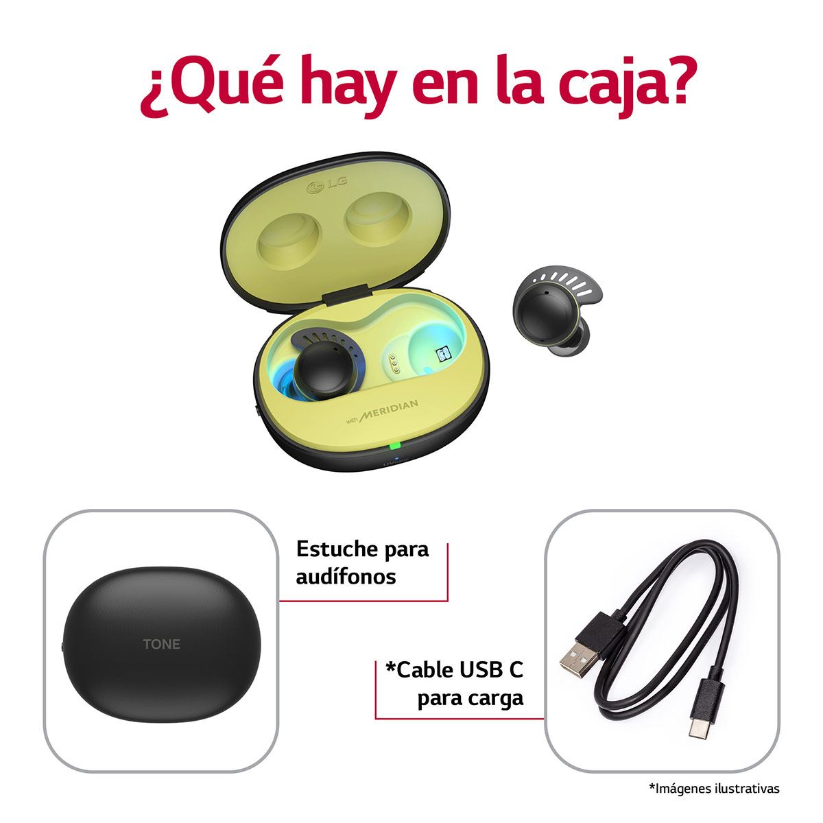 Audífonos LG Tone Free TF7 TWS negro